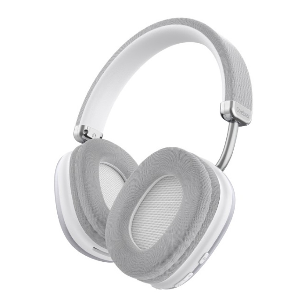 CELEBRAT headphones A39, ασύρματα & ενσύρματα, micro SD, 40mm, 400mAh, ασημί