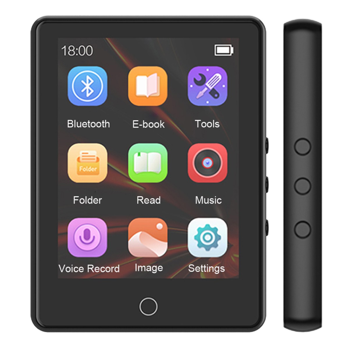 RUIZU MP3 player A6 με οθόνη αφής 2.8", 32GB, Bluetooth, ελληνικό μενού, μαύρο