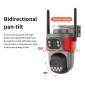VSTARCAM smart κάμερα AF621DR, dual lens, αναγνώριση φωτιάς & καπνού, 2MP, WiFi, SD, PTZ, IP66