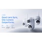 VSTARCAM smart ηλιακή κάμερα AG623FR, four-lens, 3MP, 4G, SD, PTZ, IP66