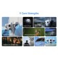 VSTARCAM smart ηλιακή κάμερα AG623FR, four-lens, 3MP, 4G, SD, PTZ, IP66
