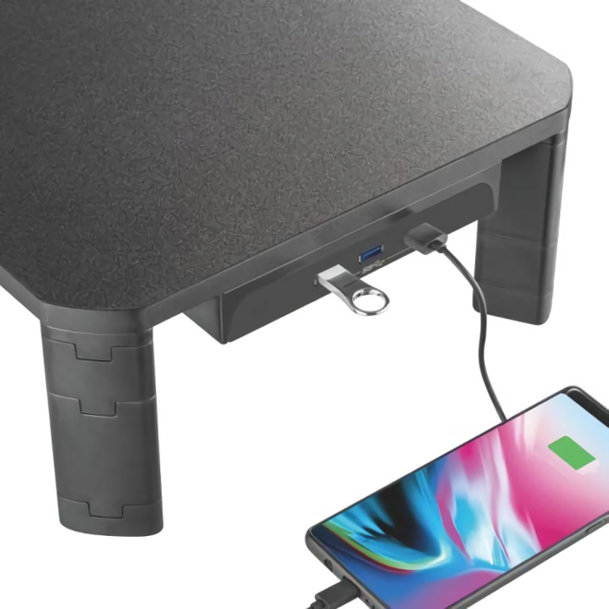 BRATECK επιτραπέζια βάση AMS-7 για οθόνη 17-32", 3x USB 3.0, 20kg