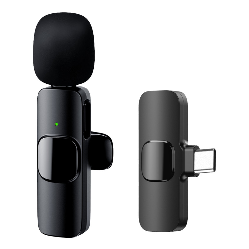 APEXEL ασύρματο μικρόφωνο APL-MIC003, USB-C, 2.4GHz, μαύρο