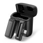 APEXEL ασύρματο μικρόφωνο APL-MIC007 με θήκη φόρτισης, USB-C, 2.4GHz, μαύρο