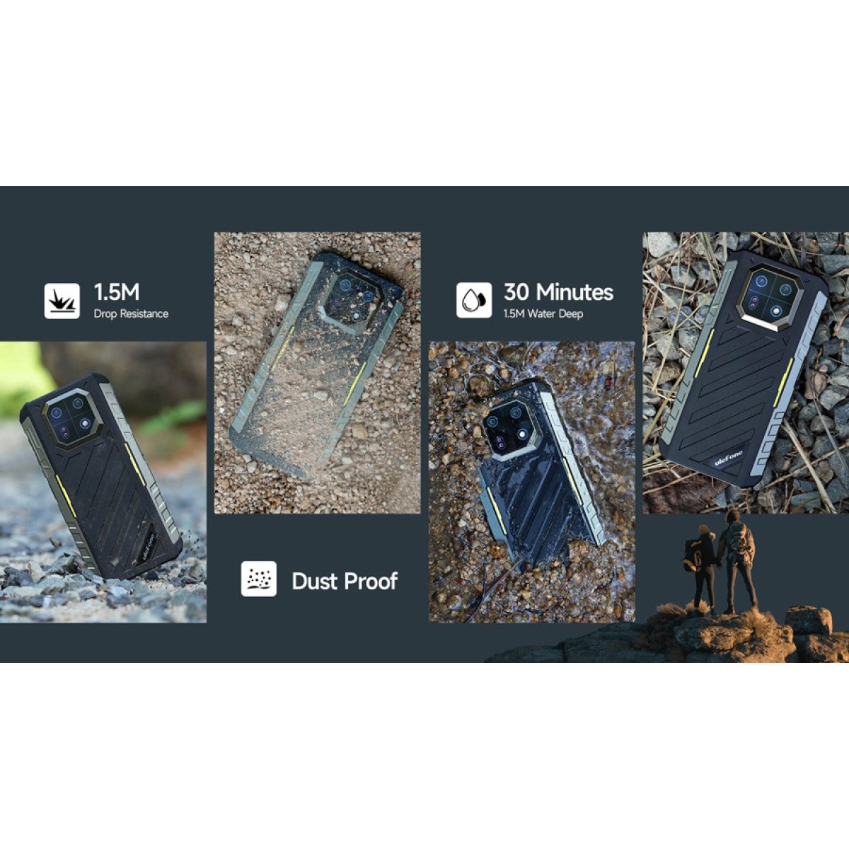 ULEFONE smartphone Armor 22, 6.58", 8/128GB, 6600mAh, IP68/IP69K, μαύρο