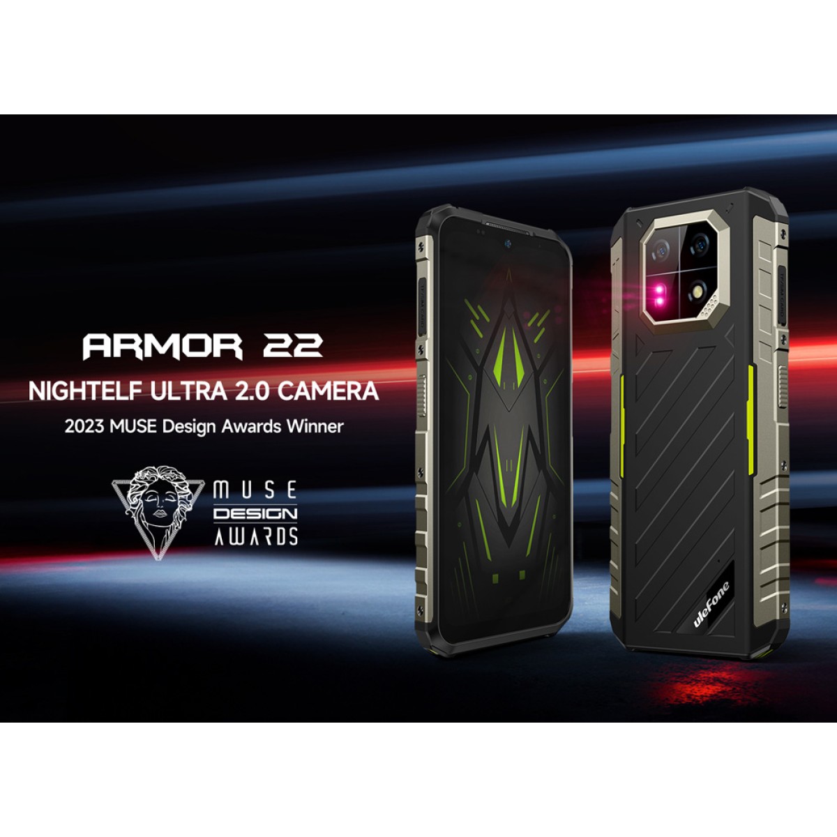 ULEFONE smartphone Armor 22, 6.58", 8/128GB, 6600mAh, IP68/IP69K, μαύρο