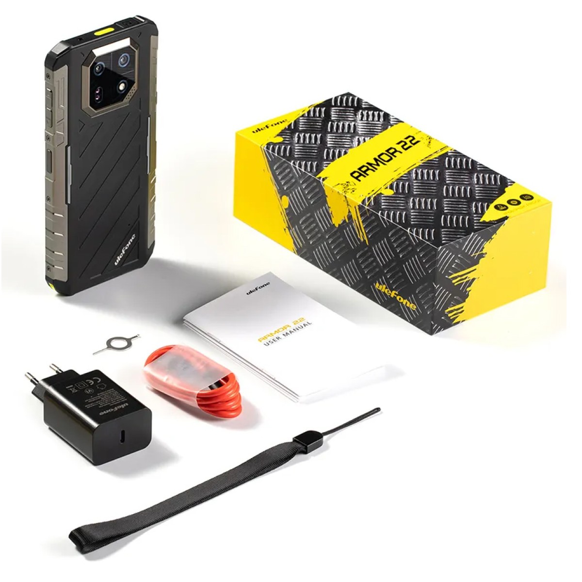 ULEFONE smartphone Armor 22, 6.58", 8/256GB, 6600mAh, IP68/IP69K, μαύρο