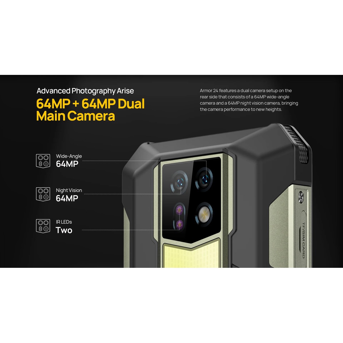 ULEFONE smartphone Armor 24, 6.78", 12/256GB, 22000mAh, IP68/IP69K, μαύρο
