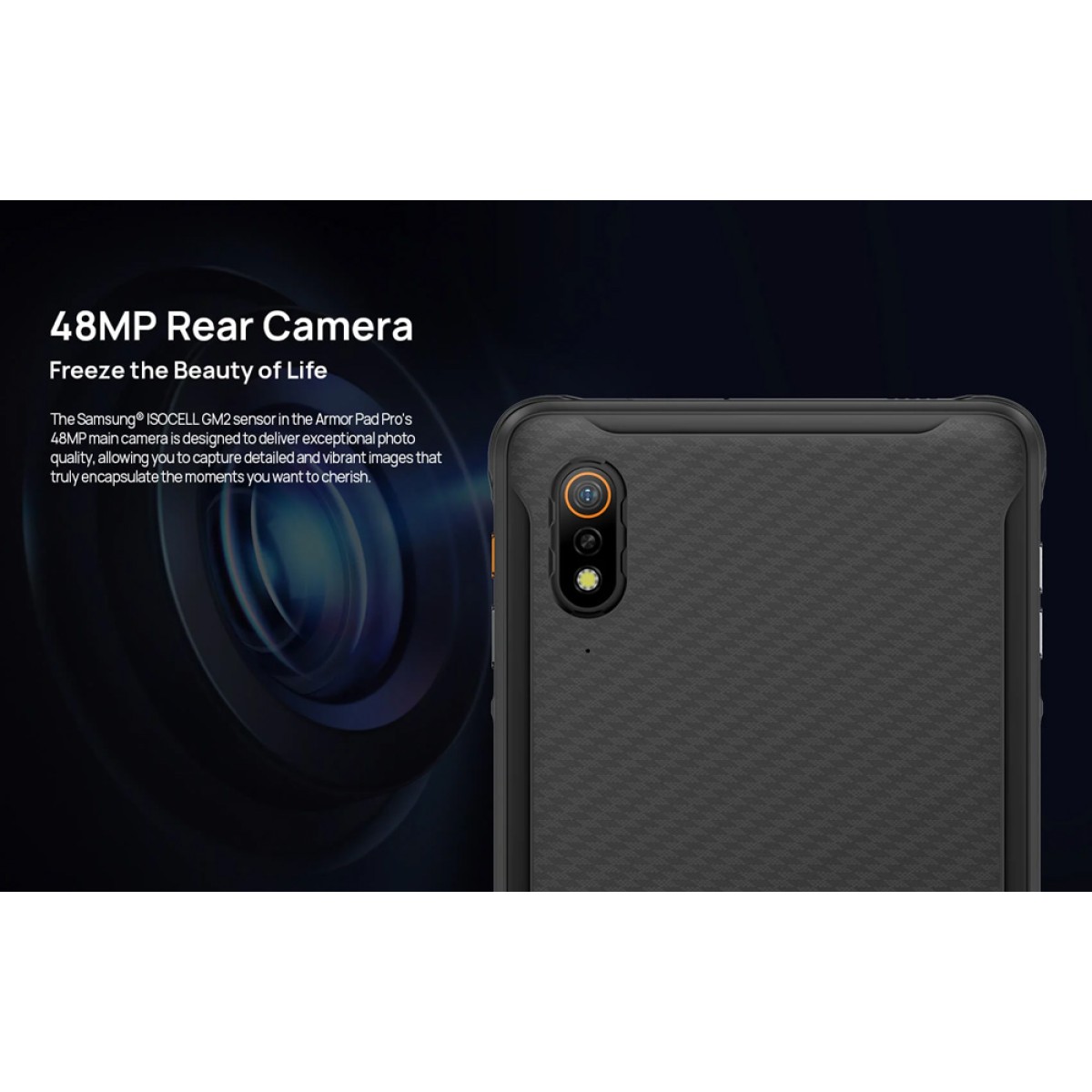 ULEFONE tablet Armor Pad Pro, 8", 8/128GB, 4G, 7650mAh, IP68/IP69K, μαύρο