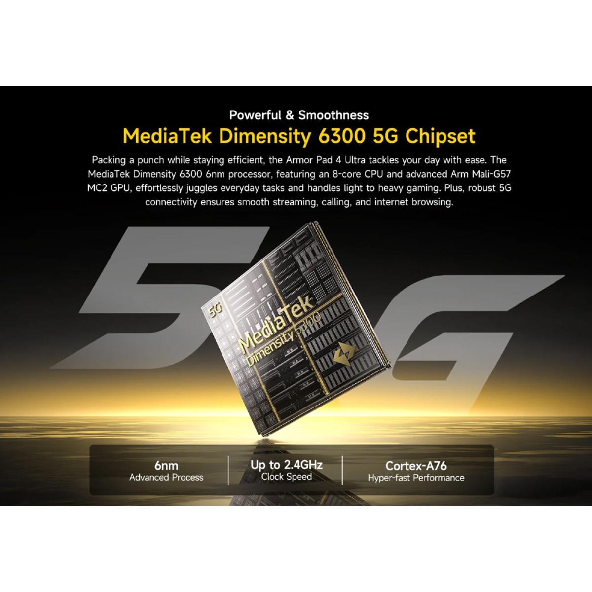 ULEFONE tablet Armor Pad 4 Ultra, 10.36", 8/256GB, 11800mAh, IP68/IP69K, 5G, μαύρο