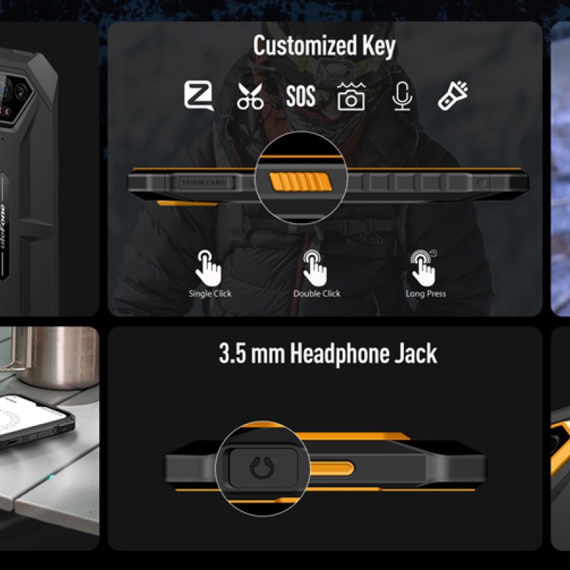 ULEFONE smartphone Armor X13, 6.52", 6/64GB, 6320mAh, IP68/IP69K, μαύρο