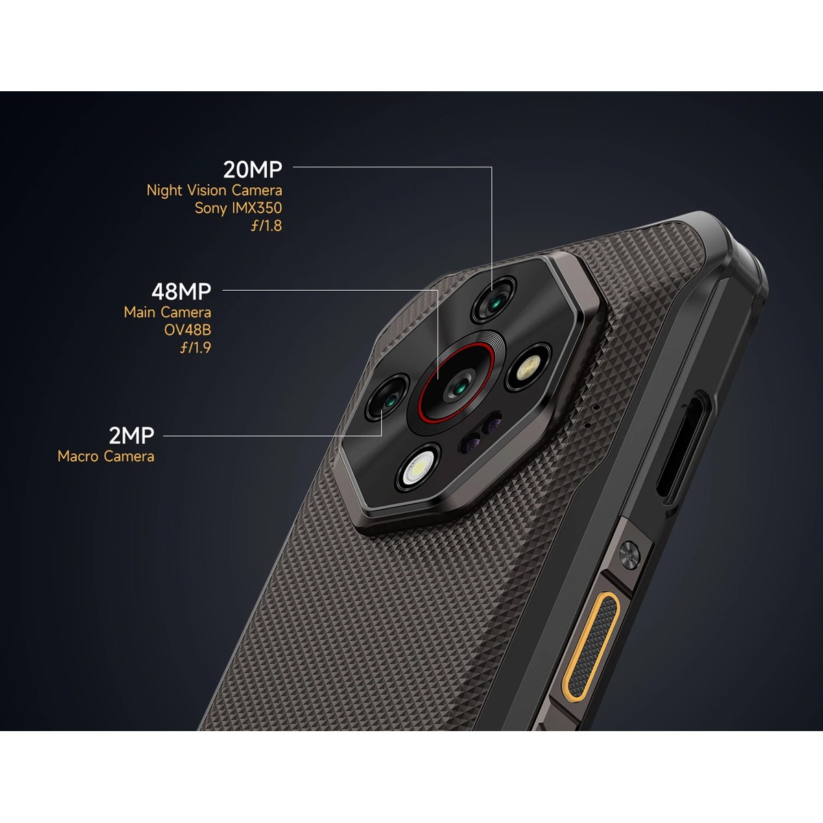 ULEFONE smartphone Armor X16, 6.56", 6/128GB, 10360mAh, IP68/IP69K/MIL-STD-810H, μαύρο