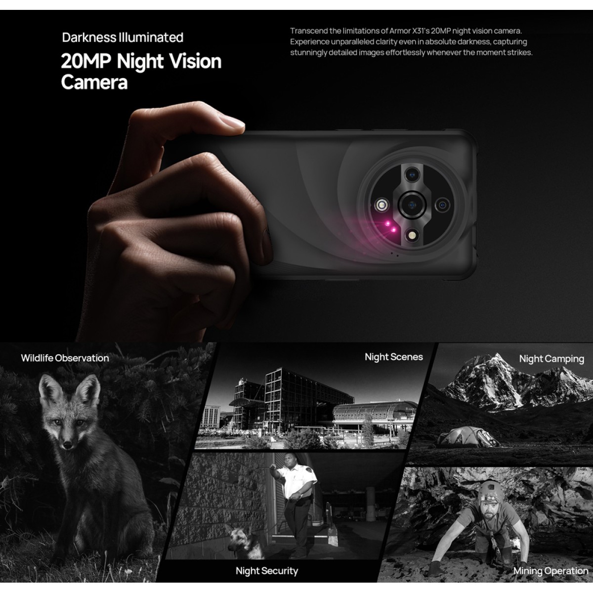 ULEFONE smartphone Armor X31, 6.56", 6/128GB, 6050mAh, IP68/IP69K, μαύρο