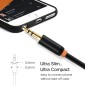 CABLETIME καλώδιο ήχου 3.5mm σε 2x 3.5mm CT-AV309-P12G, 20cm, μαύρο