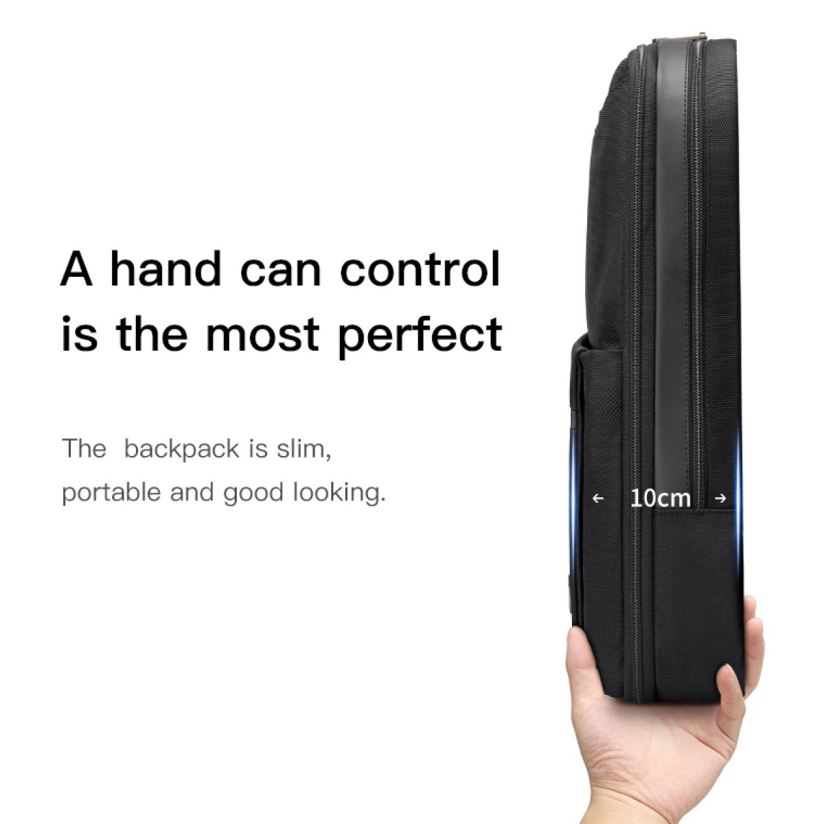 ARCTIC HUNTER τσάντα πλάτης B00410 με θήκη laptop 15.6", πτυσσόμενη, μαύρη