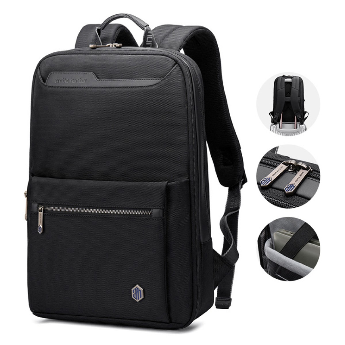 ARCTIC HUNTER τσάντα πλάτης B00410 με θήκη laptop 15.6", πτυσσόμενη, μαύρη