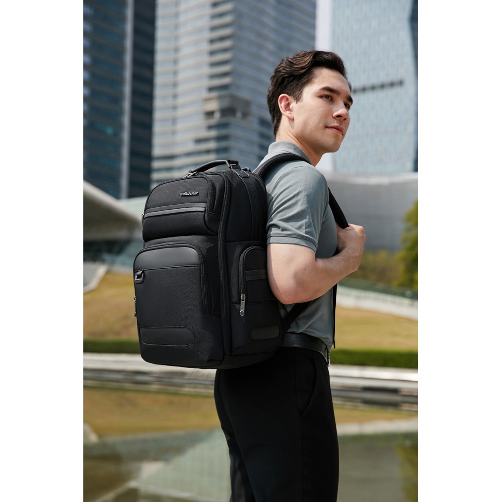 ARCTIC HUNTER τσάντα πλάτης B00492-1 με θήκη laptop 15.6", 22L, μαύρη