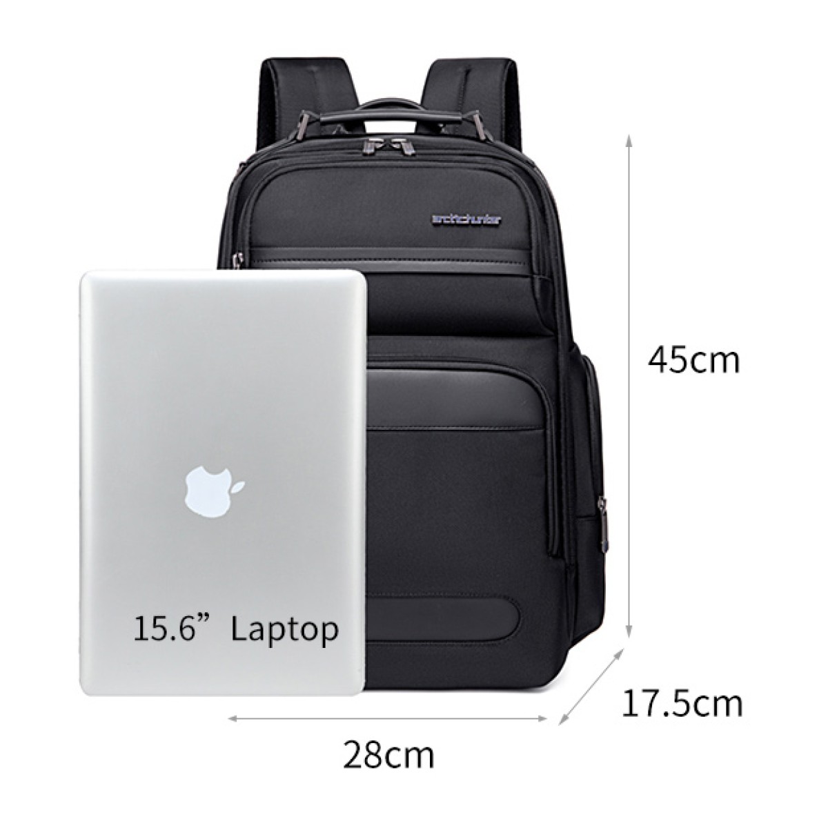 ARCTIC HUNTER τσάντα πλάτης B00492-1 με θήκη laptop 15.6", 22L, μαύρη