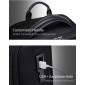 ARCTIC HUNTER τσάντα πλάτης B00544 με θήκη laptop 17", 40L, USB, μαύρη