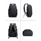 ARCTIC HUNTER τσάντα πλάτης B00554 με θήκη laptop 15.6", 20L, USB, μαύρη