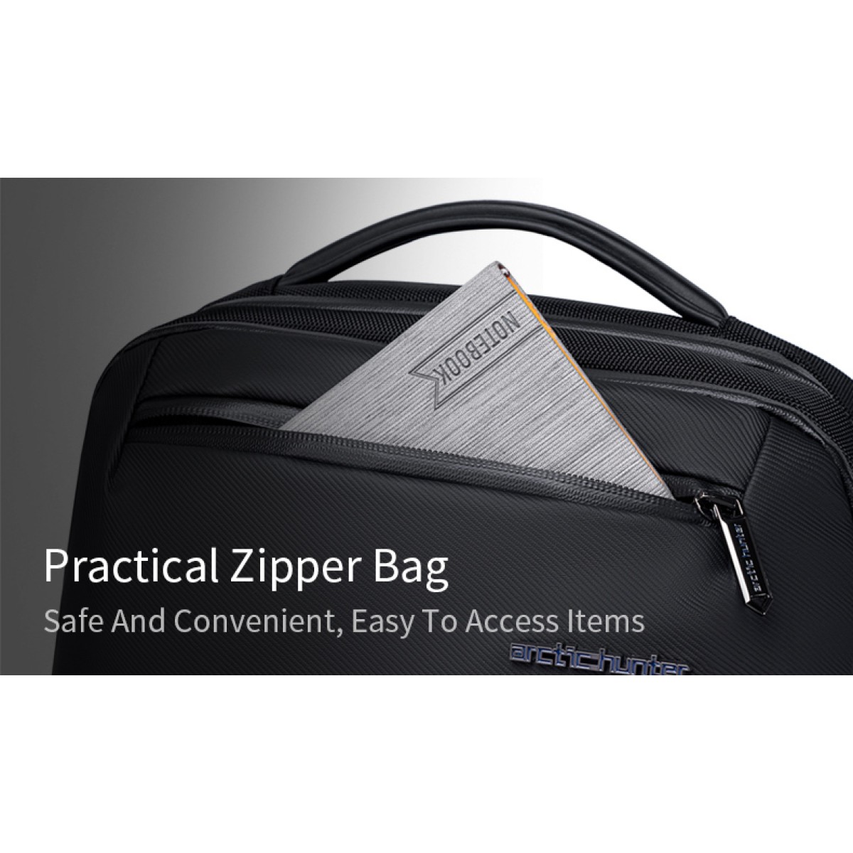 ARCTIC HUNTER τσάντα πλάτης B00681 με θήκη laptop 15.6", 11L, μαύρη