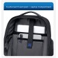 ARCTIC HUNTER τσάντα πλάτης B00682 με θήκη laptop 15.6", USB, λουκέτο TSA, 23.5L, μαύρη
