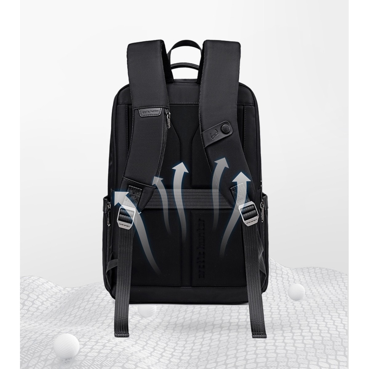 ARCTIC HUNTER τσάντα πλάτης B00808 με θήκη laptop 15.6", 19.5L, μαύρη