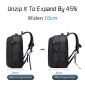 ARCTIC HUNTER τσάντα πλάτης B00866 με θήκη laptop 15.6", αεροστεγής θήκη, 35.5L/49.5L, μαύρη