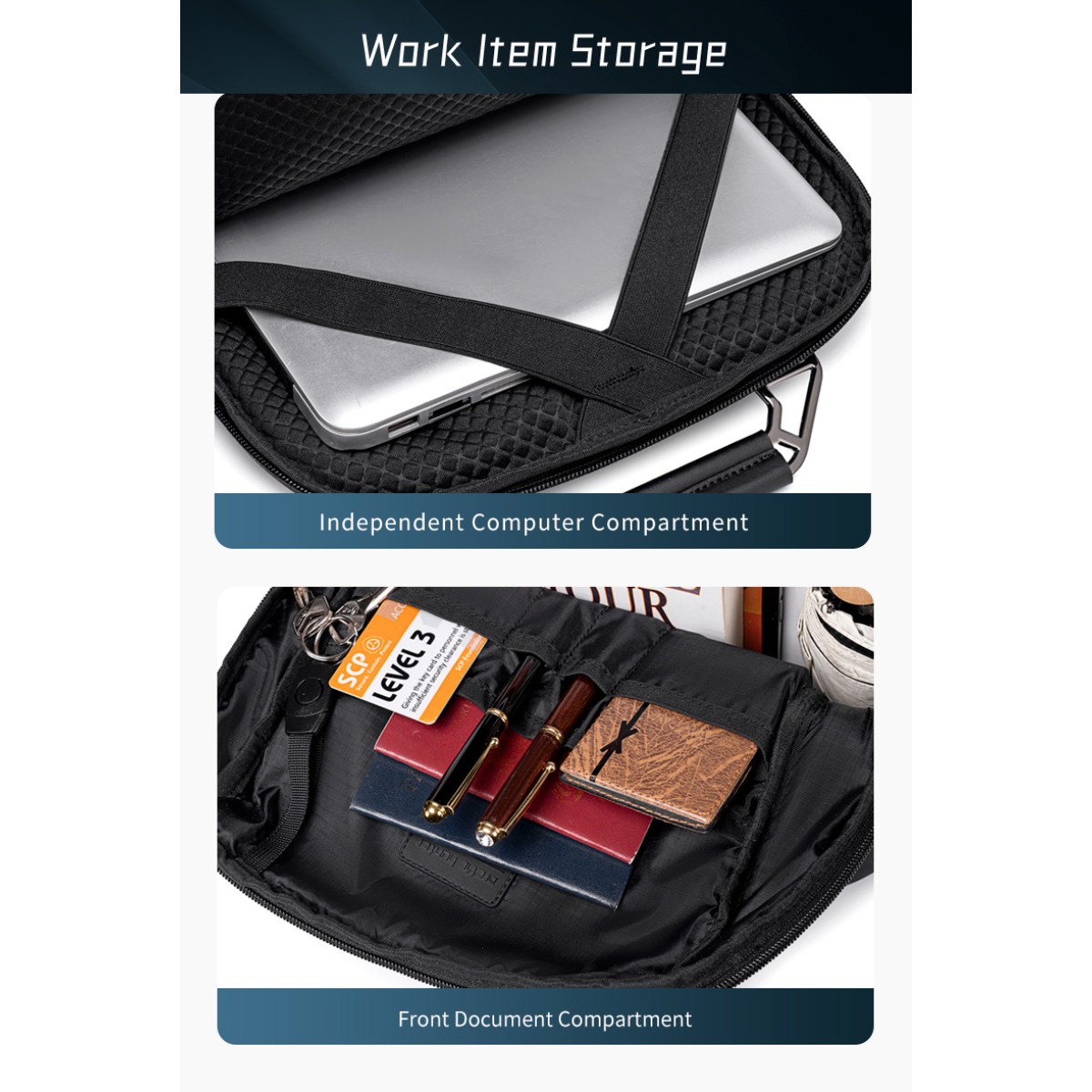 ARCTIC HUNTER τσάντα πλάτης B00915 με θήκη laptop 15.6", USB, 20L, μαύρη