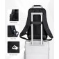 ARCTIC HUNTER τσάντα πλάτης B00915 με θήκη laptop 15.6", USB, 20L, μαύρη