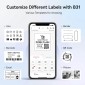 NIIMBOT smart θερμικός εκτυπωτής ετικετών B31, 203dpi, Bluetooth, μπλε