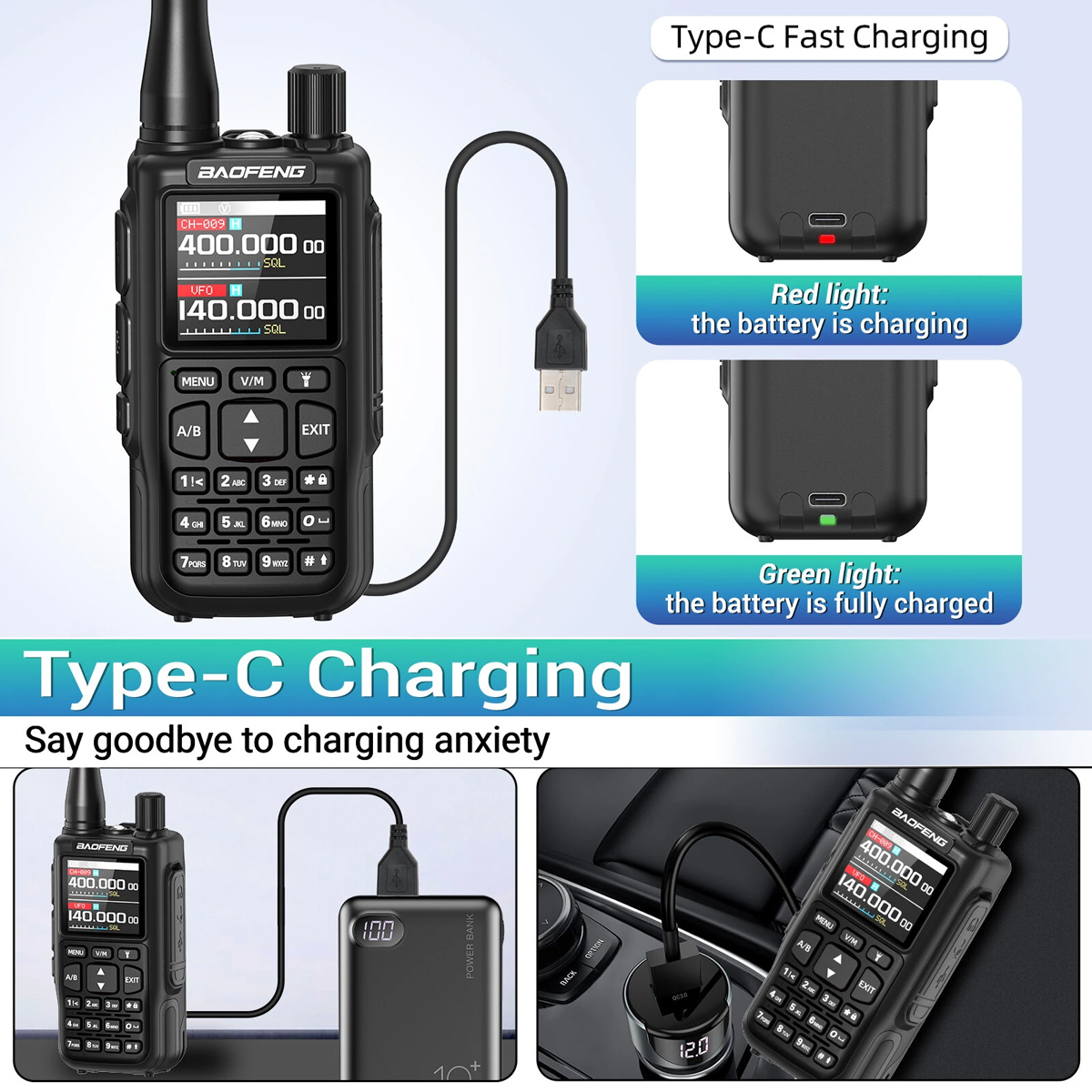 BAOFENG ασύρματος πομποδέκτης MINI-5, UHF/VHF, 5W/2W, μαύρος