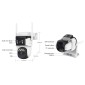 VSTARCAM smart ηλιακή κάμερα BG621DR, dual lens, 3MP, 4G, SD, PTZ, IP66