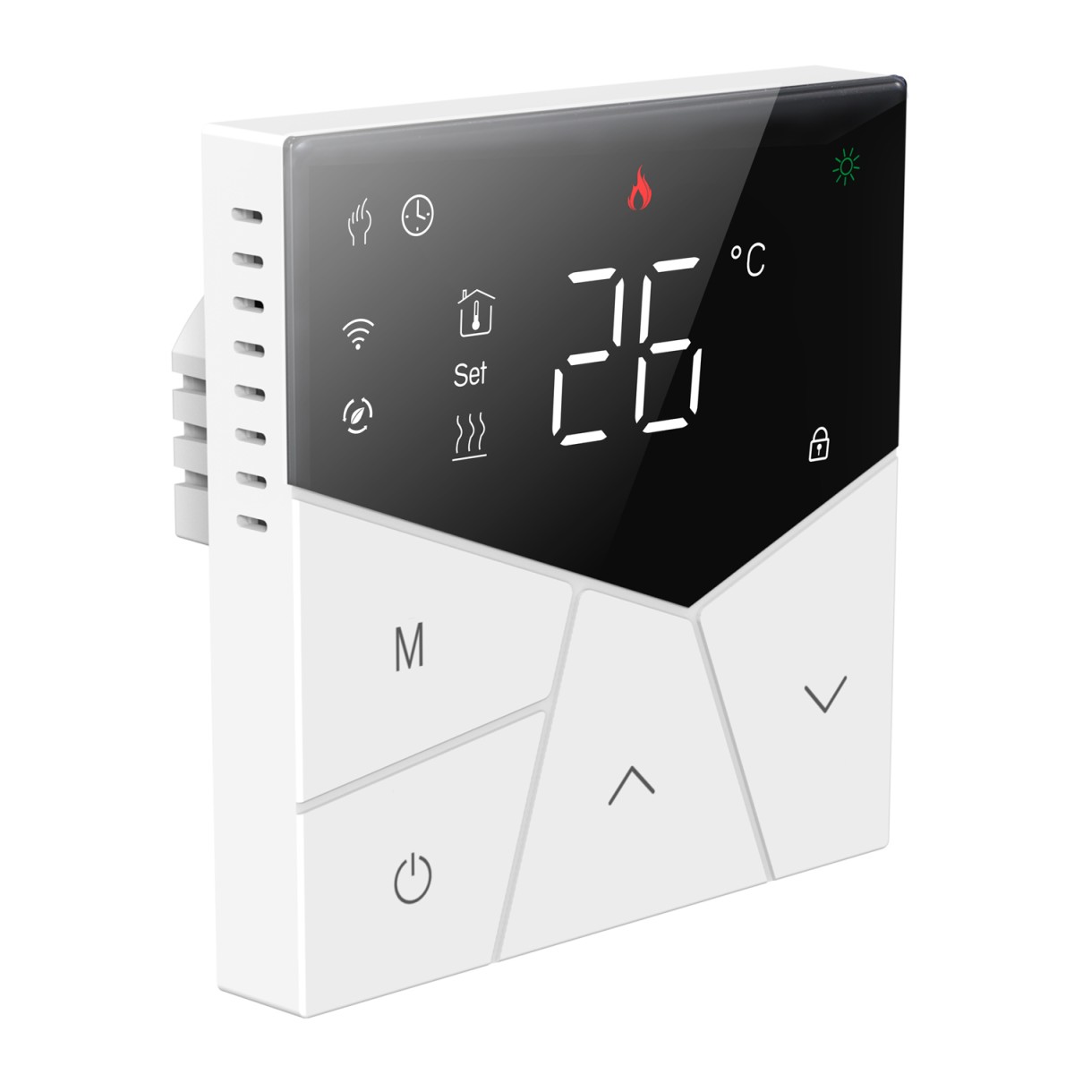 Smart θερμοστάτης πετρελαίου BHT-15GBLW, WiFi, χωνευτός, μαύρος