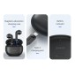 USAMS earphones με θήκη φόρτισης US-YO17, True Wireless, Φ13mm, μαύρα