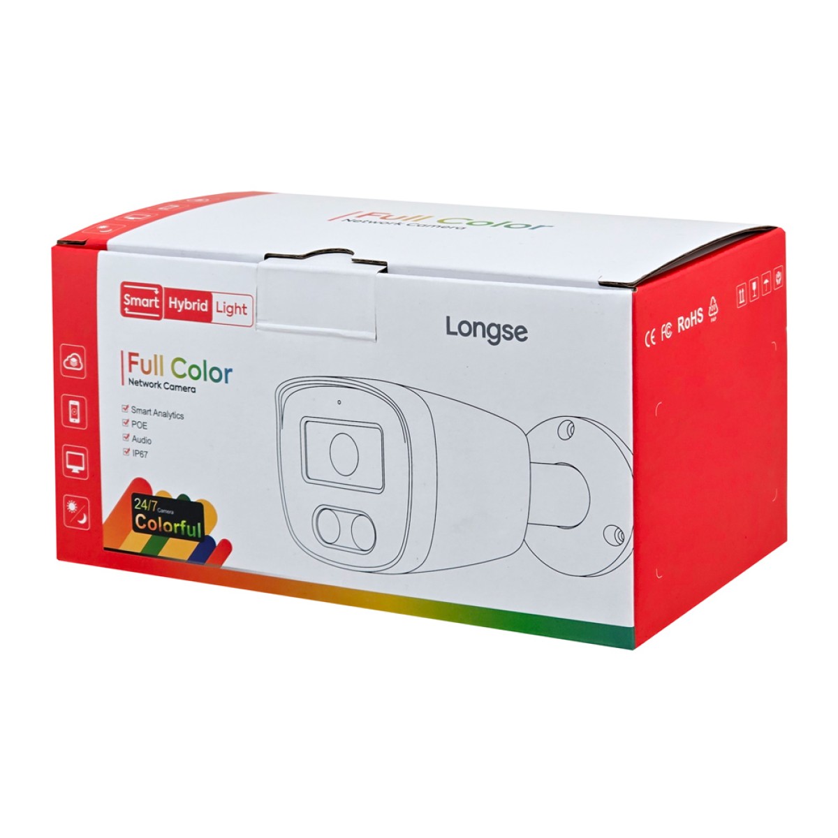 LONGSE IP κάμερα BMSCKL5RC-28PM με μικρόφωνο, 5MP, 2.8mm, αδιάβροχη IP67, PoE