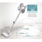 BRUNO ηλεκτρική σκούπα 2 σε 1 BRN-0133, 600W, λευκή-ασημί