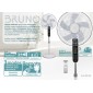 BRUNO ανεμιστήρας προηγμένων λειτουργιών BRN-0189 με τηλεχειριστήριο, 45W, Φ43εκ x 130εκ, λευκός