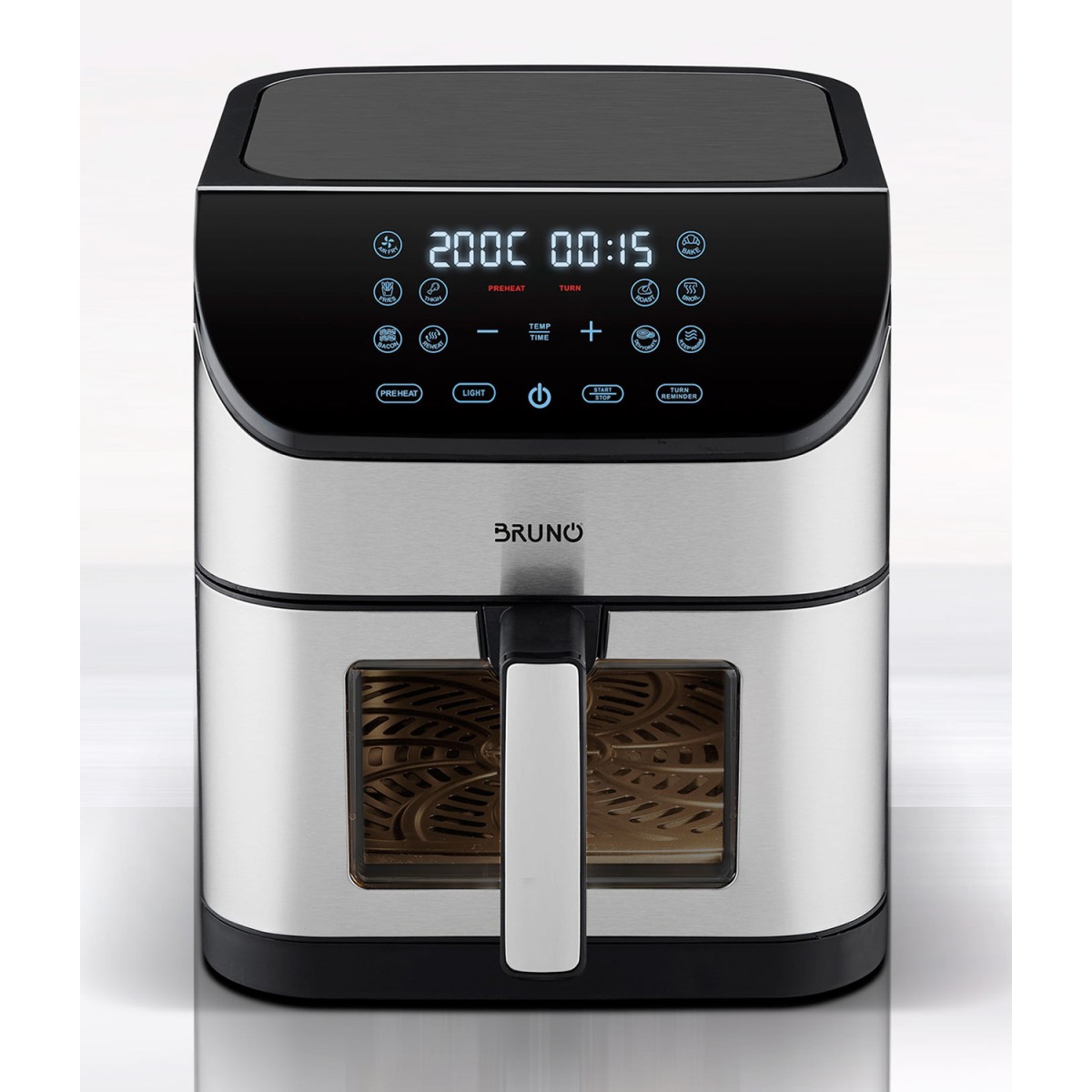 BRUNO φριτέζα αέρος BRN-0194, 8lt, 1800W, inox/μαύρη