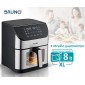 BRUNO φριτέζα αέρος BRN-0194, 8lt, 1800W, inox/μαύρη