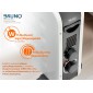 BRUNO θερμοπομπός BRN-0206, 2000W, με θερμοστάτη & ανεμιστήρα, λευκός
