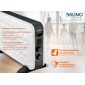 BRUNO θερμοπομπός BRN-0206, 2000W, με θερμοστάτη & ανεμιστήρα, λευκός