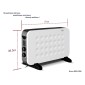 BRUNO θερμοπομπός BRN-0206, 2000W, με θερμοστάτη & ανεμιστήρα, λευκός
