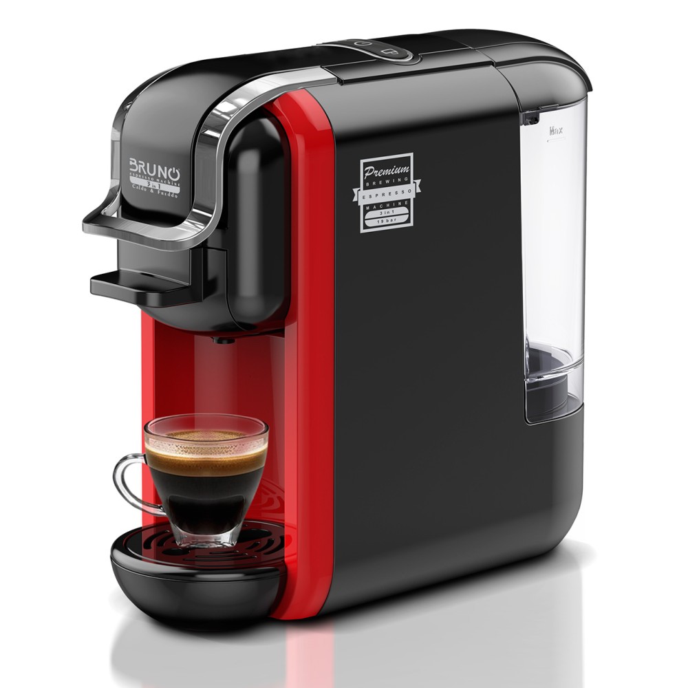 BRUNO καφετιέρα espresso 3 σε 1 BRN-0214, Hot & Cold, 1450W, 19 bar, μαύρη