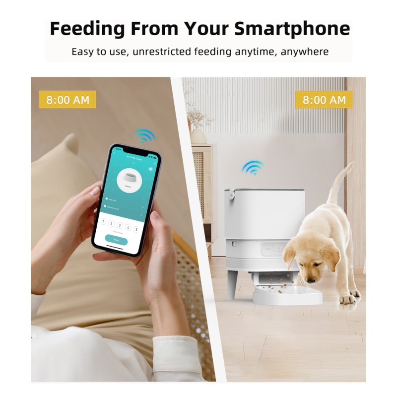 BRUNO smart ταΐστρα κατοικίδιων BRN-0232, 4L, WiFi, λευκή