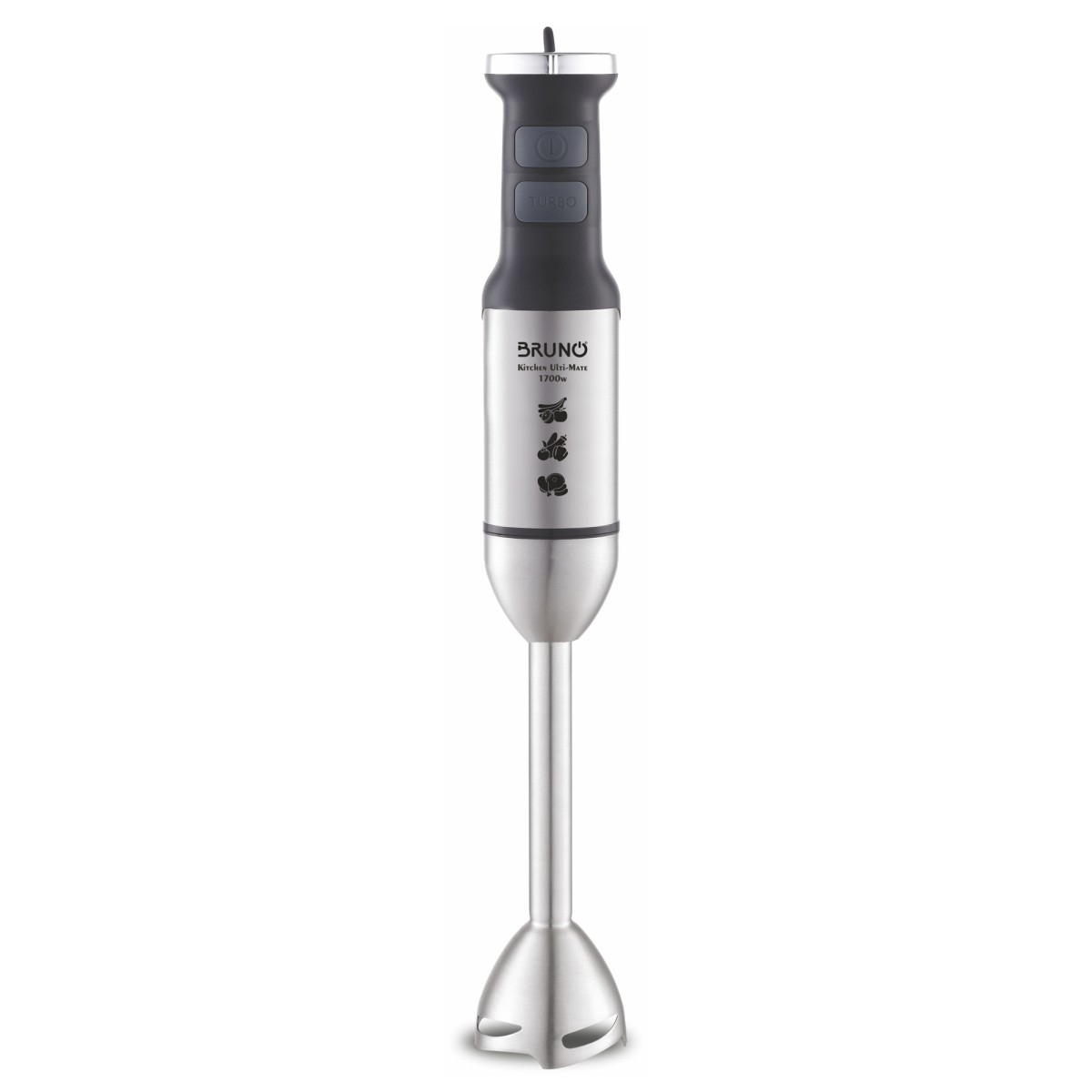 BRUNO ραβδομπλέντερ BRN-0249, 1700W, ρυθμιζόμενη ταχύτητα, 4 λεπίδες, inox-μαύρο
