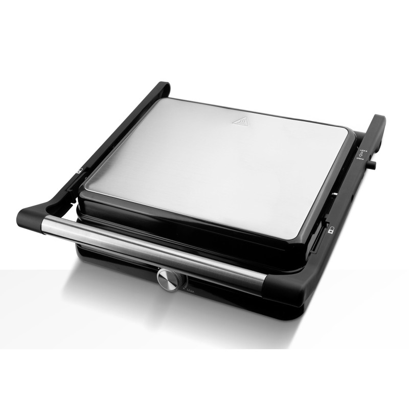 BRUNO γκριλιέρα BRN-0251, 2000W, με ρυθμιζόμενο θερμοστάτη, inox-μαύρη