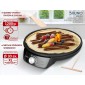 BRUNO κρεπιέρα BRN-0252, 30εκ, 1200W, με ρυθμιζόμενο θερμοστάτη & εξαρτήματα, μαύρη
