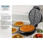 BRUNO βαφλιέρα BRN-0253, 1000W, στρόγγυλη 19εκ, βαθιά, inox-μαύρη