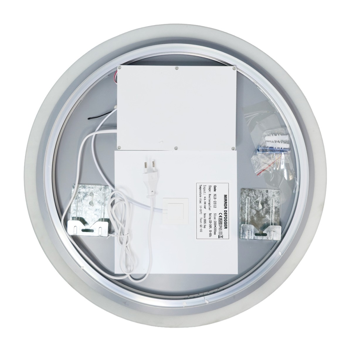 BRUNO καθρέφτης μπάνιου LED BRN-0275, στρόγγυλος, 24W, Φ50cm, IP67